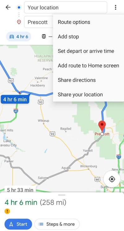 google-maps-share-directions