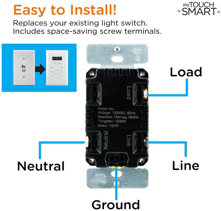 myTouchSmart In-Wall Digital Timer