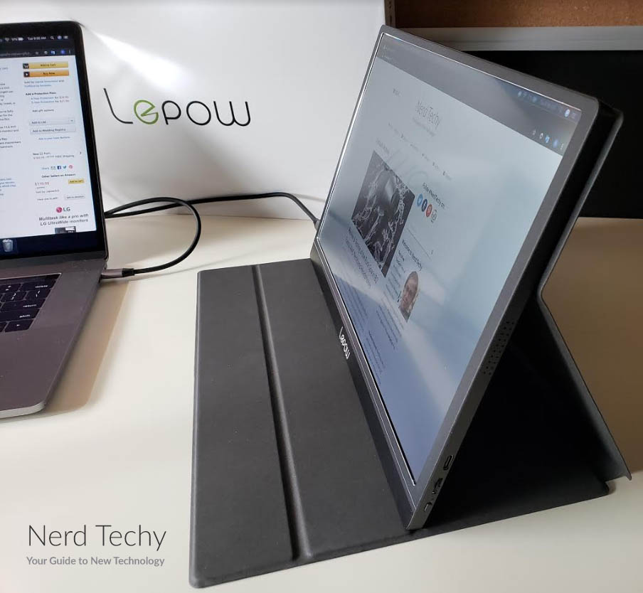 lepow portable monitor connect to laptop