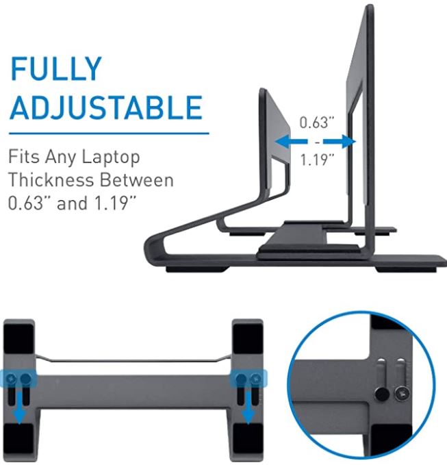 Macally Universal Vertical Aluminum Laptop Stand