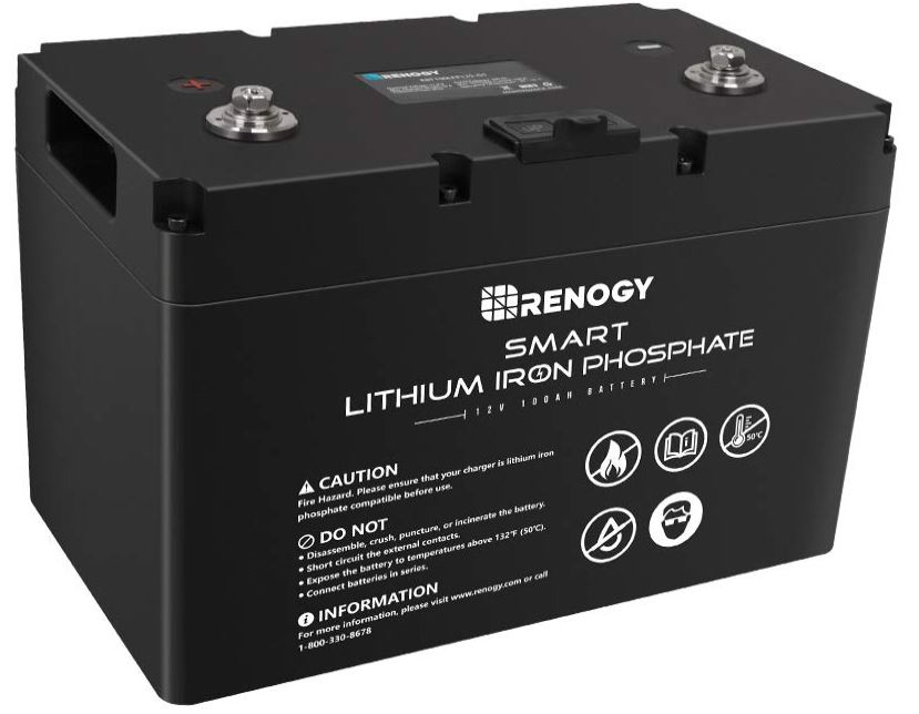 Renogy 12V 100Ah Smart Lithium Iron Phosphate Battery