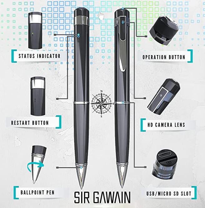 SIRGAWAIN Spy Pen Camera