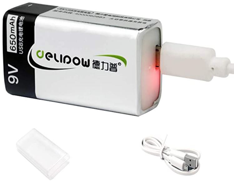 Delipow 9V Rechargeable Battery Pack