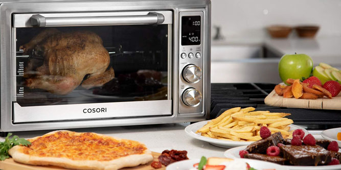 Cosori Smart Air Fryer Toaster Oven, Large 32-quart, Stainless Steel, Silver, cto-r301s-susw