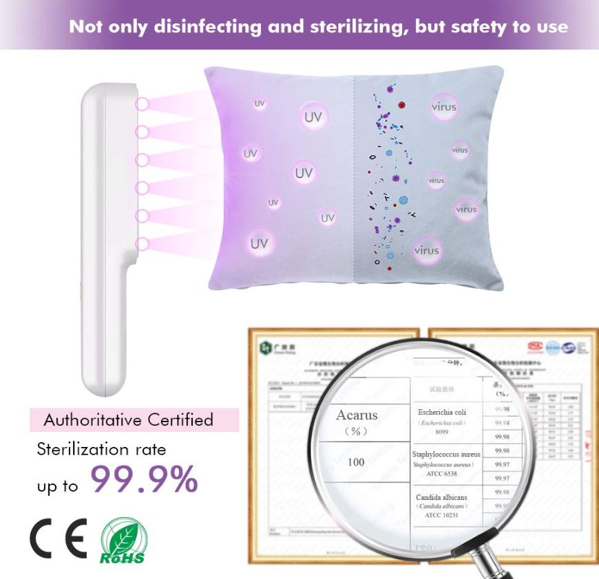 DIHOOM Portable Ultraviolet Light Sterilizer Wand