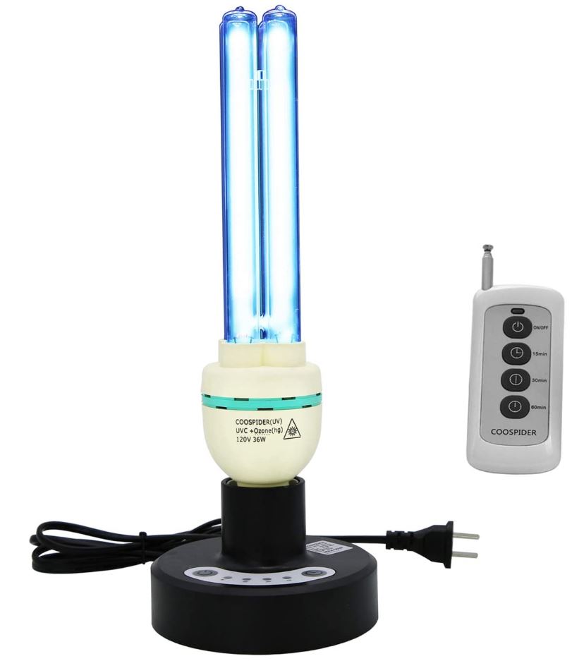 Coospider UV Germicidal Lamp With Ozone Bulb