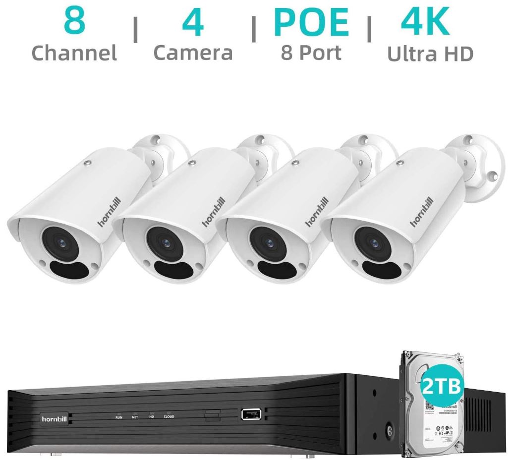Hornbill 4K PoE Security Camera System