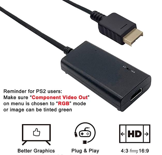 playstation 2 rca to hdmi