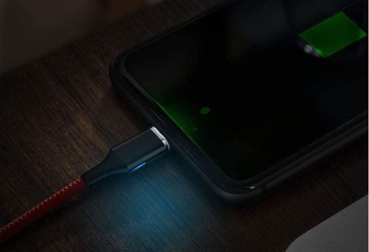 Magnetic Charging Cable 3 in 1 Self Winding Phone Cable with Data Transmission Super Organized Retractable Fast Charging Cable Magnetic Charging Cable for Type-C,Micro USB and iProduct 