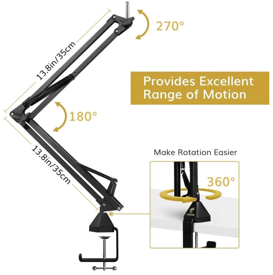 TONOR Adjustable Microphone Arm Stand