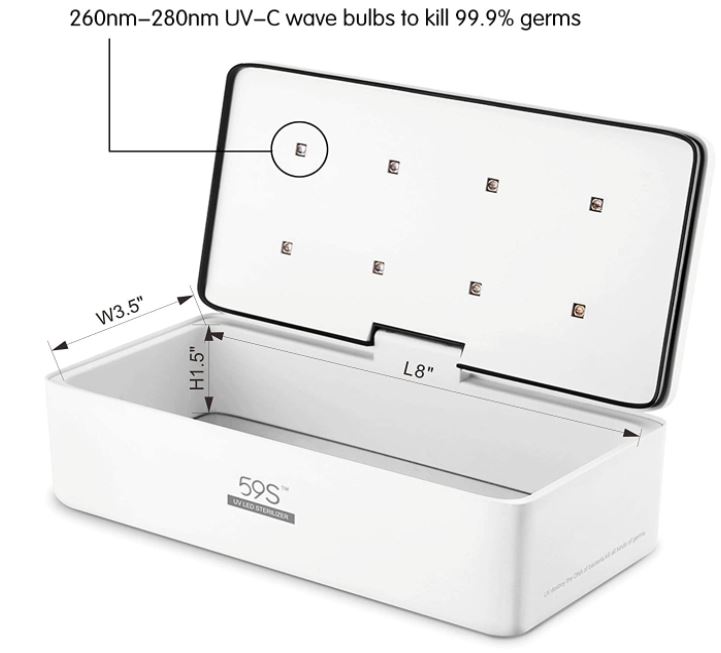 59S UV Ultraviolet LED Sterilizer Sanitization Box