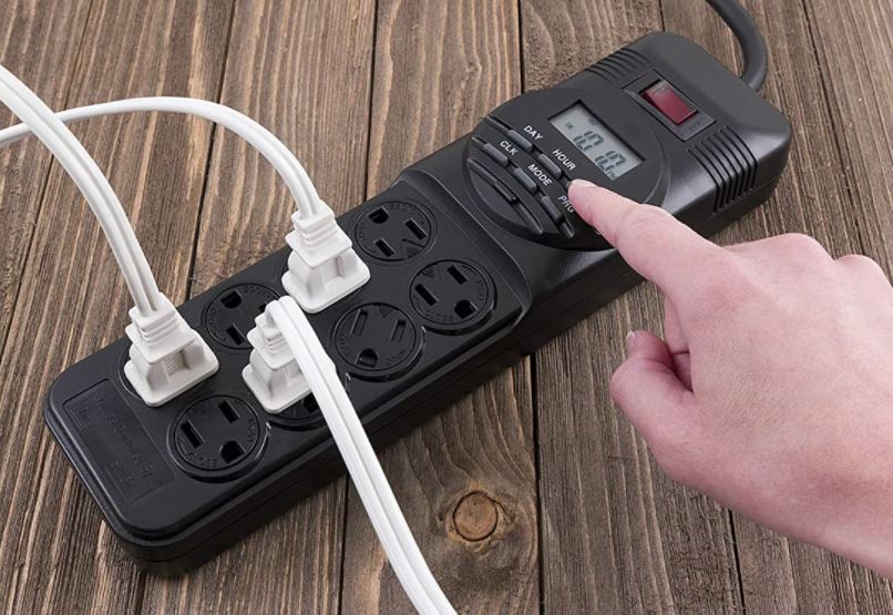 GE 7-Day Programmable Power Strip With Digital Timer