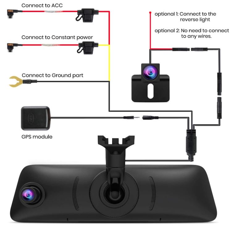 auto vox rear view mirror camera