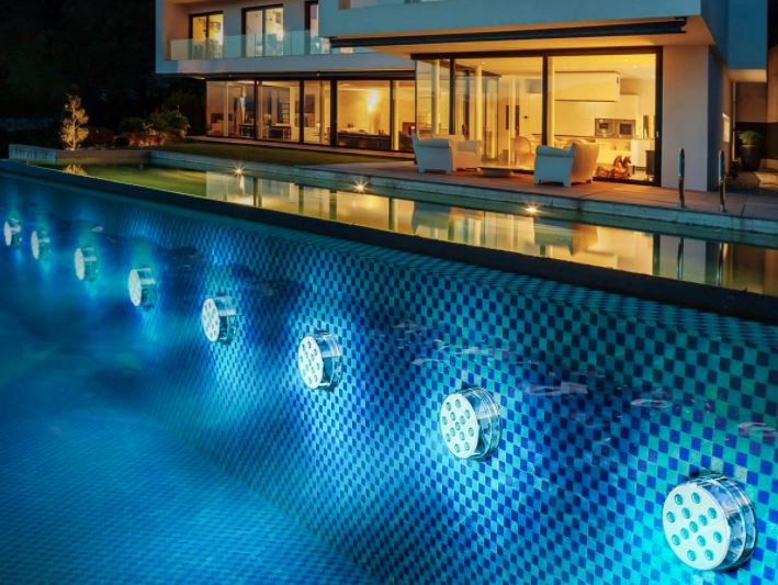 Oralys Submersible LED Pool Lights,BRITENITE Waterproof Underwater Bathtub Light,with 16 Colors,Magnetic,RF Remote,Suction Cups,for Inground Above Ground Pool,Shower,Hot Tub,Fish Tank,Fountain-4 Pack 