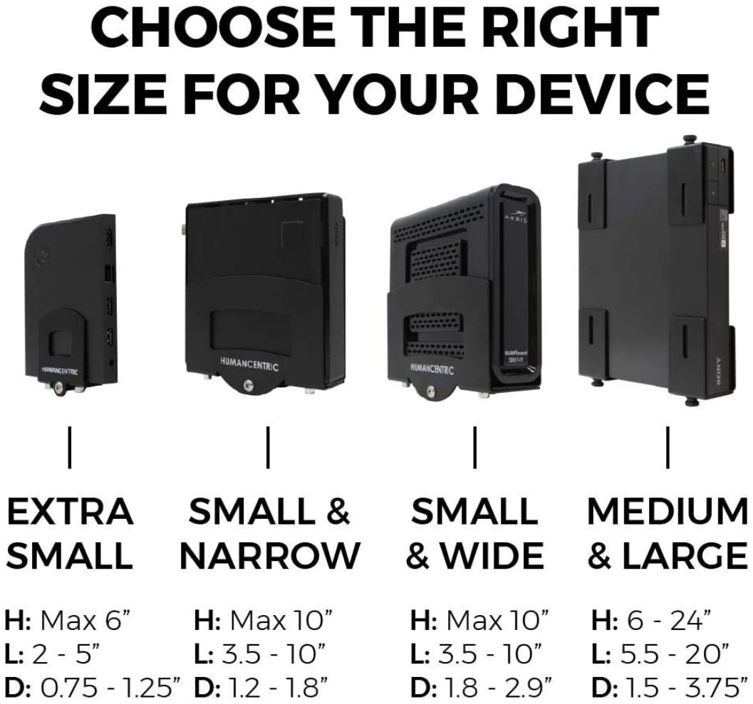 HumanCentric Cable Box Mount and Modem Mount