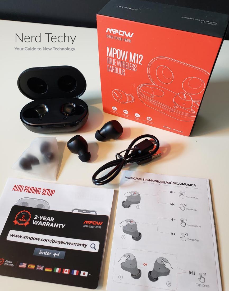 Mpow M12 in Ear Bluetooth Wireless Earbuds Review Nerd Techy