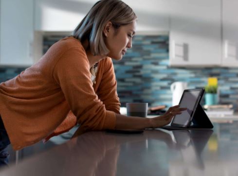 woman enjoying wifi connection