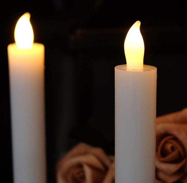 DRomance Remote Flameless Wax Taper Candles