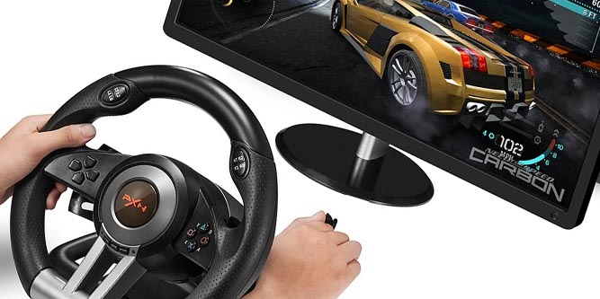 VOLANTE DE 100 REAIS? VOLANTE LOGITECH RALLY VIBRATION FEEDBACK WHEEL  UNBOXING, ANÁLISE E GAMEPLAY! 