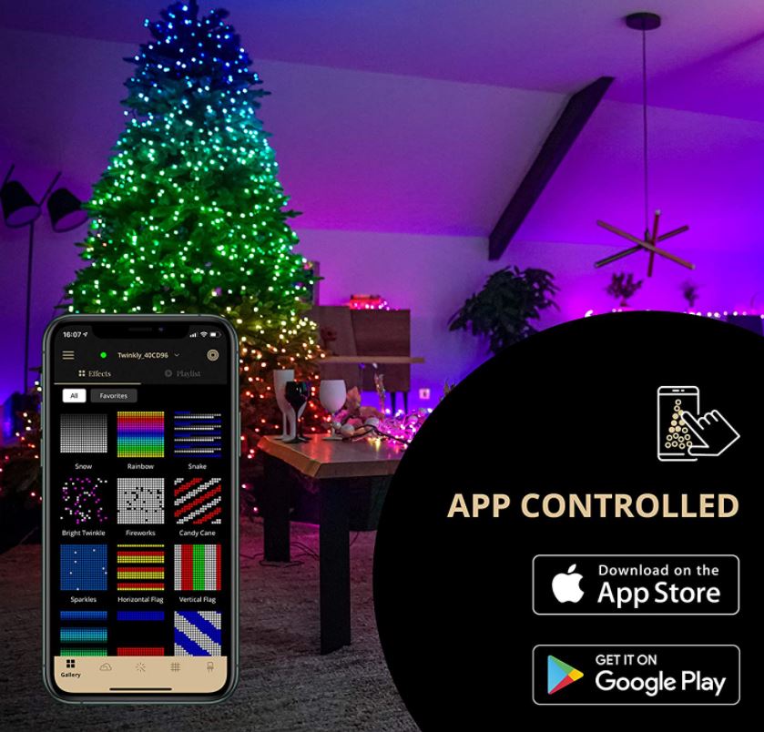 2020 Christmas Tree Decoration Custom LED String Lights Fairy App Remote Control