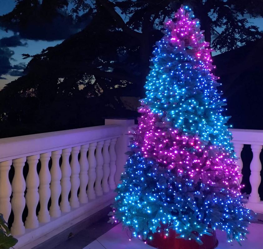 Christmas Tree Decoration Smart Lights Customized via Bluetooth String Light App 