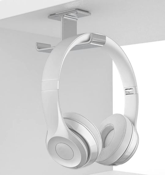 6amLifestyle Under Desk Aluminum Headphone Hanger