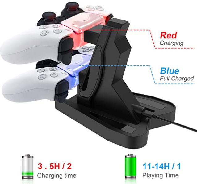 Auarte Dual Charge PS5 Controller Charger