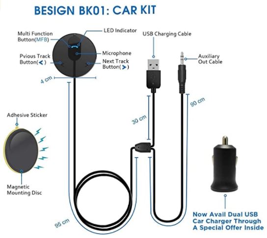 BESIGN BK01 Bluetooth Car Kit