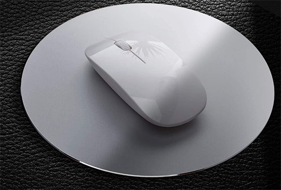 DSKKWS Round Metal Aluminum Mouse Pad