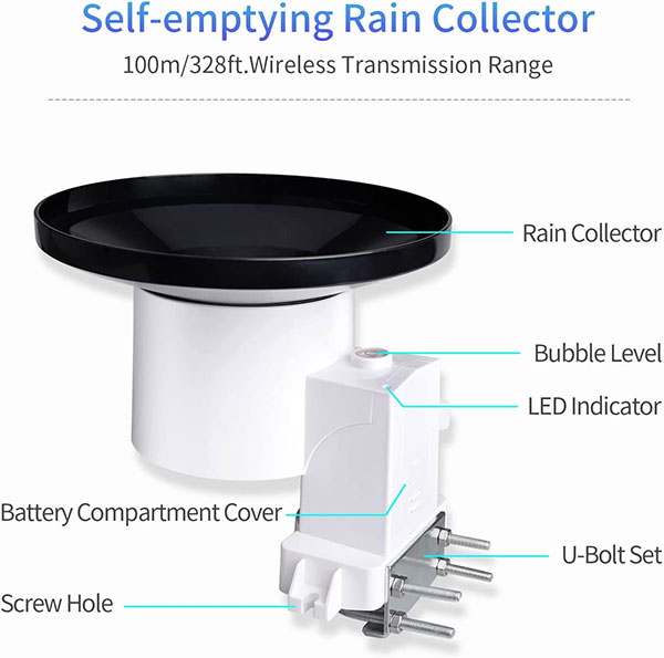 ECOWITT WH5360B Wireless Rain Gauge