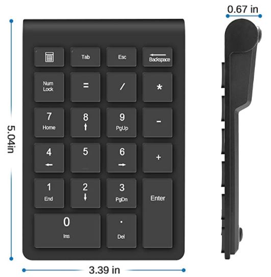 wireless ten key pad