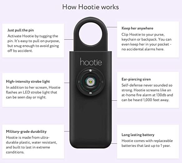Hootie Personal Keychain Alarm