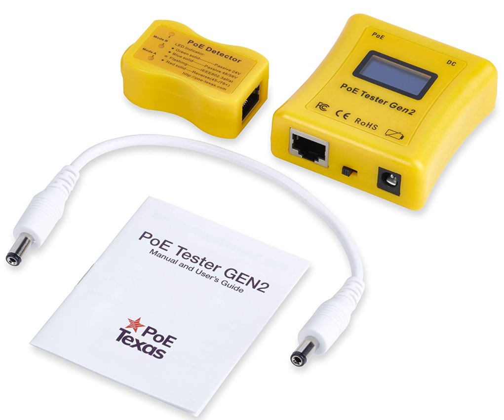 PoE Texas Inline PoE Voltage and Current Tester