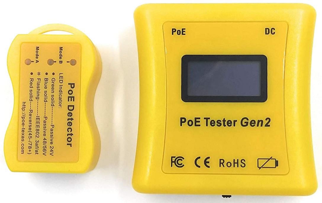 PoE Texas Inline PoE Voltage and Current Tester