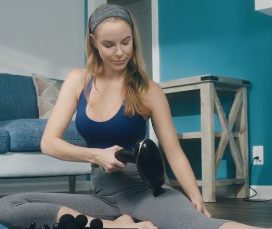 using massage gun