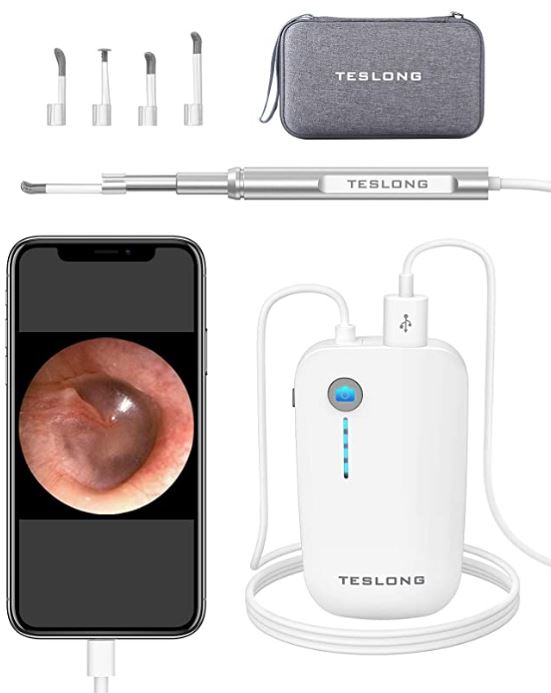 Ear Cleaning Endoscope for Smartphone and Tablet 1080P FHD Wireless Ear Scope Super Light Lens WiFi Ear Endoscope Ear Otoscope Camera with 3-Axis Gyroscope Temperature Controlled Digital Otoscope 