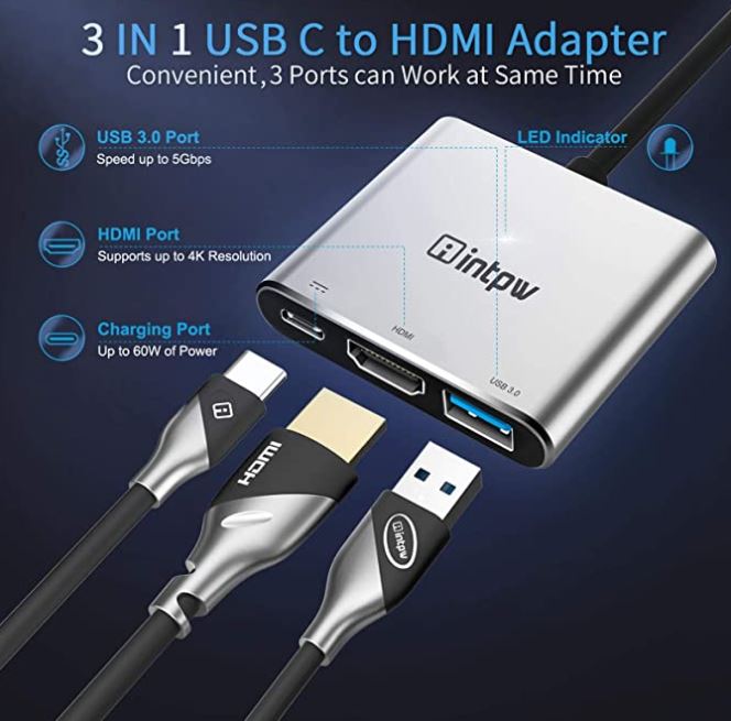 INTPW USB-C to HDMI Adapter