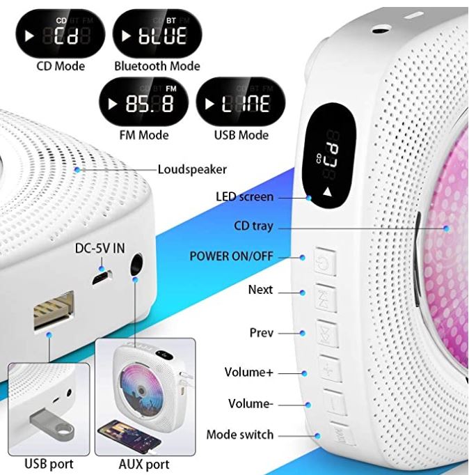 Gueray Mountable CD Player