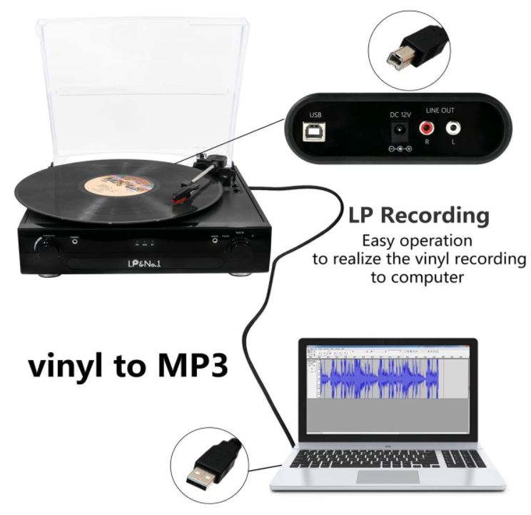 LP and No 1 All-in-One Bluetooth Record Player