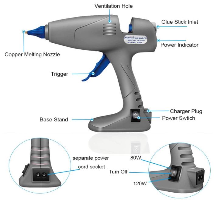 MONVICT Full Size Hot Glue Gun