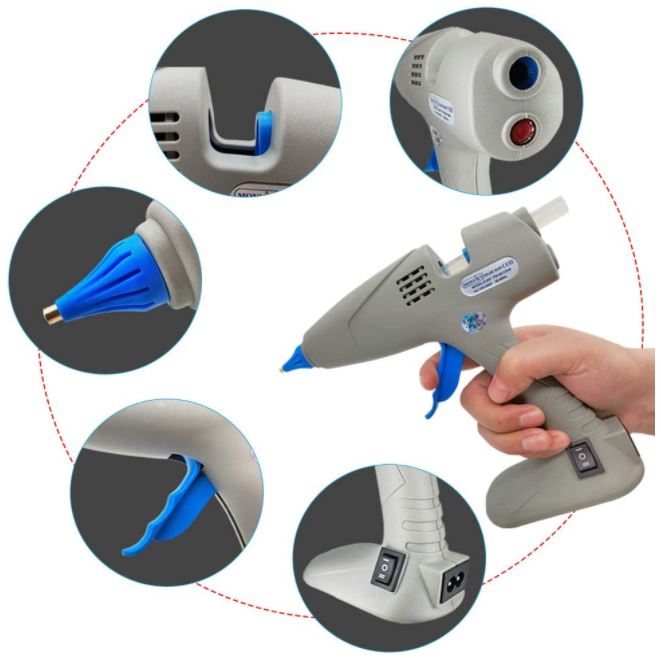 MONVICT Mini Hot Glue Gun, Small Hot Melt Gun for Kids DIY Small