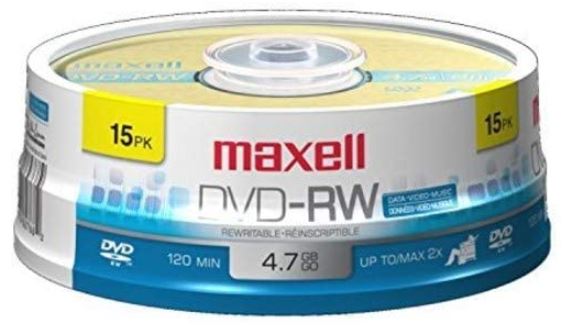 Maxell uudelleenkirjoitettava Superior Archival Life dvd RW