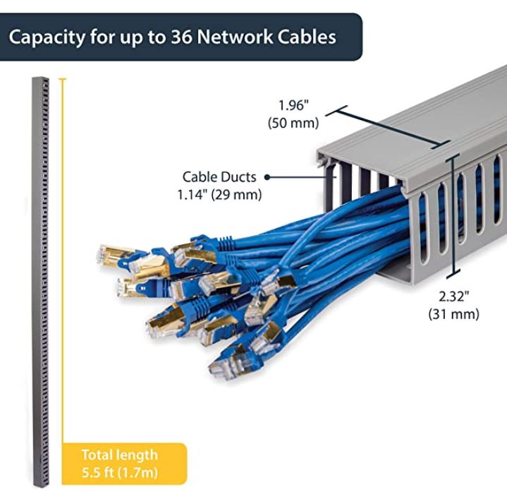 StarTech.com Server Rack Cable Management Finger Duct