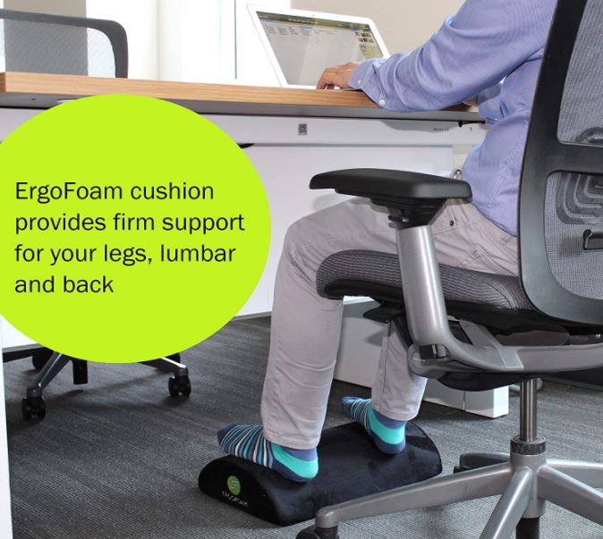 ergofoam adjustable desk foot rest