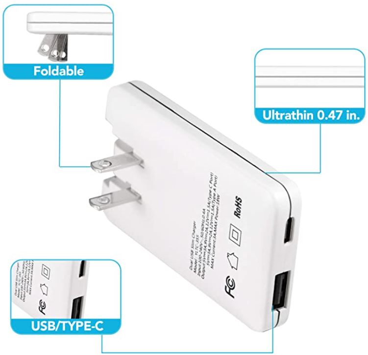 Top-Up Ultra-Slim USB-C Wall Charger