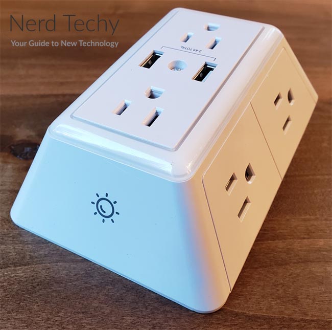 Outdoor Smart Plug, Surge Protector, POWRUI Smart Power Strip with