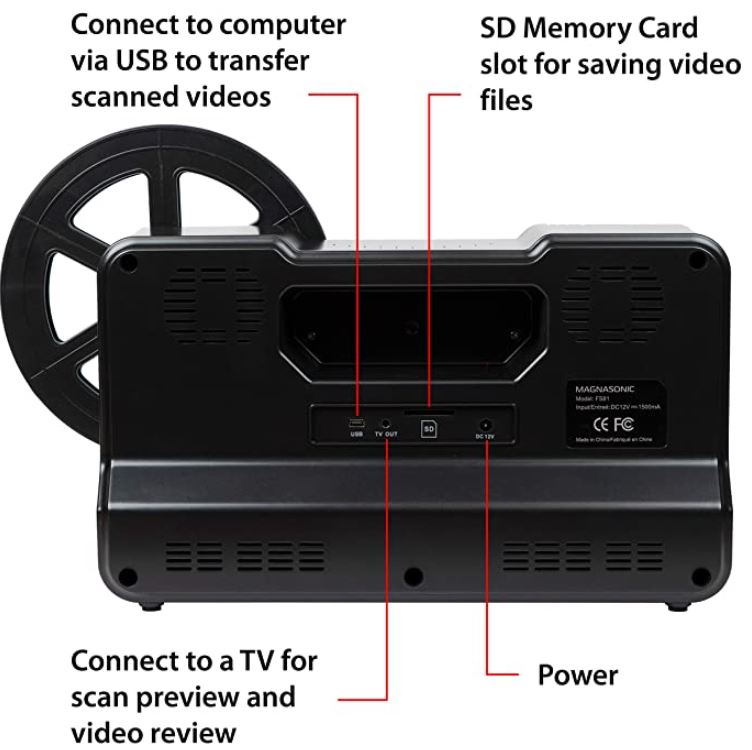 8mm & Super 8 Reels to Digital Film Scanner Converter 