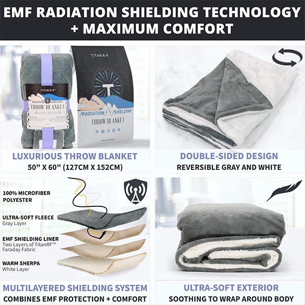 Mission Darkness TitanRF Radiation Shielding Throw Blanket