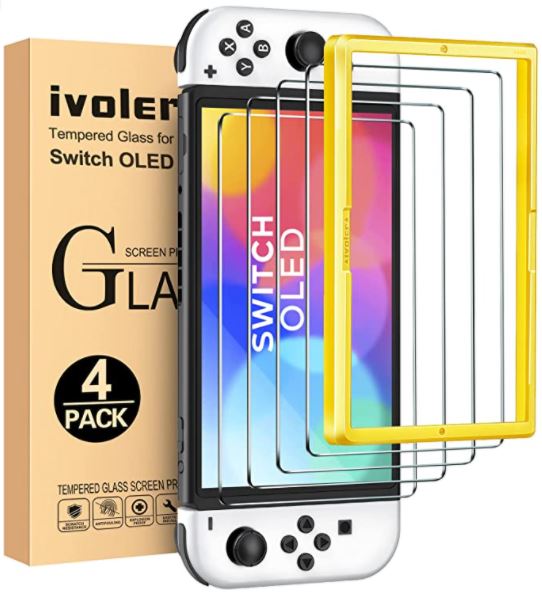 iVoler Tempered Glass Screen Protector for Nintendo Switch OLED
