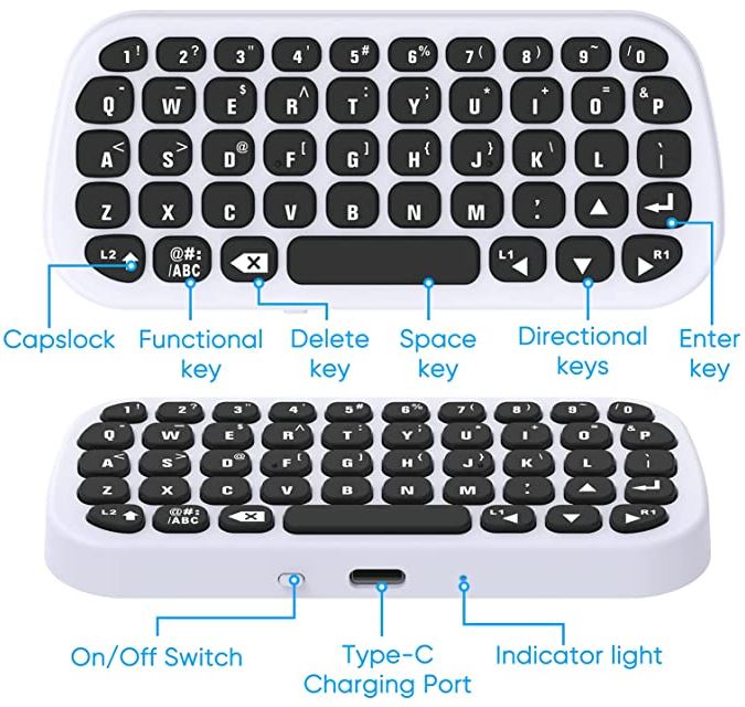 FYOUNG Wireless PS5 Controller Keyboard